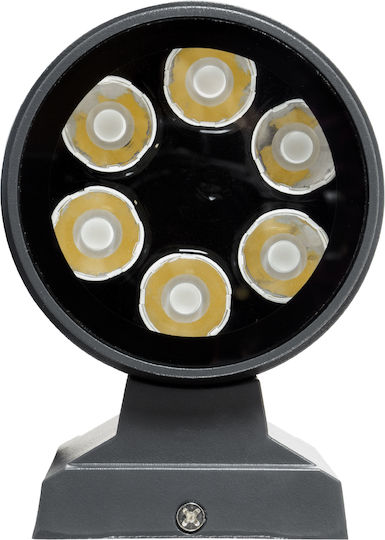 GloboStar Επιτοίχιο Εξωτερικό Σποτ LED IP67 12W με Φυσικό Λευκό Φως Διπλής Δέσμης
