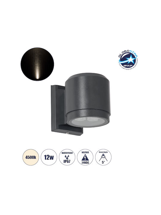 GloboStar Wall-Mounted Outdoor Spot LED IP67 12W with Natural White Light Double Beam
