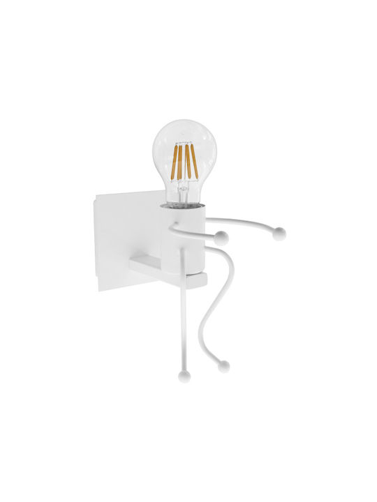 GloboStar Clay Modern Lamp Wall with Socket E27 White 12x17cm