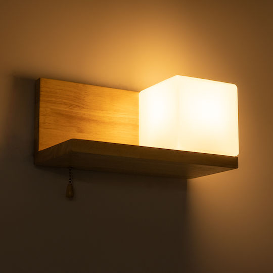 GloboStar Lămpi De Perete Modern Cu Bază De Bec E27 Alb 30x15x15cm