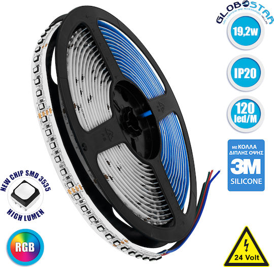 GloboStar Ταινία LED 24V RGB Φως 5m