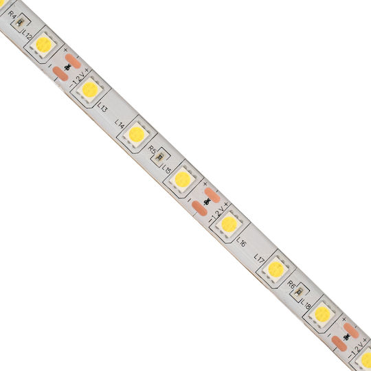 GloboStar Waterproof LED Strip 12V Warm White Light 5m Type SMD5050 with Power Supply & Remote Control
