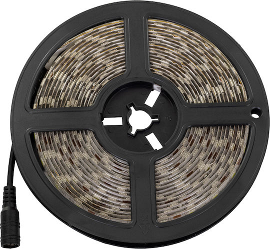 GloboStar Waterproof LED Strip 12V Warm White Light 5m Type SMD5050 with Power Supply & Remote Control