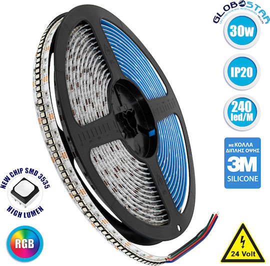 GloboStar Ταινία LED 24V RGB Φως 5m