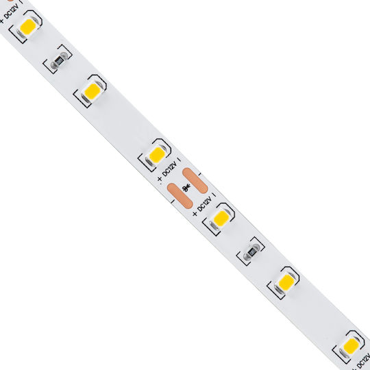 GloboStar Ταινία LED 12V Θερμό Λευκό Φως 5m Τύπου SMD2835