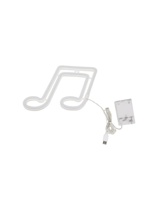 GloboStar Music Note Dekorative Lampe Abbildung Rot
