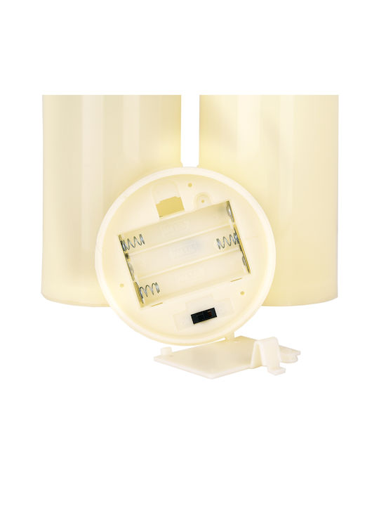 GloboStar Διακοσμητικό Φωτιστικό LED Ψυχρό Λευκό 6000K Κερί 3τμχ