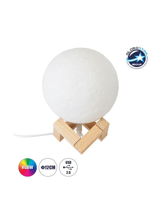 GloboStar Moon Lustră Decorativă Lumină de Lună Alb