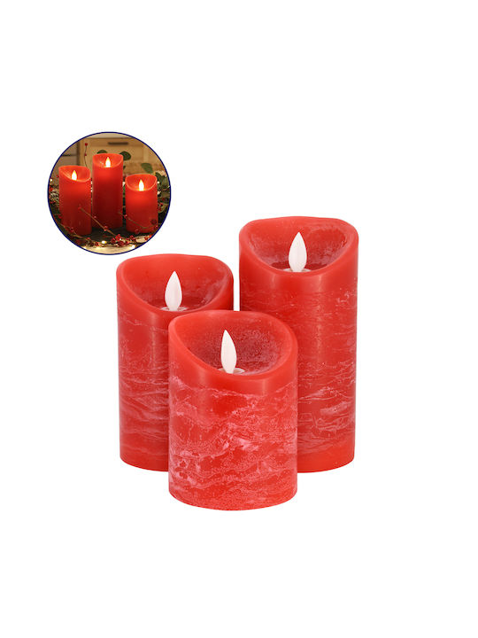GloboStar Decorative Lighting LED Warm White 3000K Wax Polish 3pcs 7.5x7.5cm