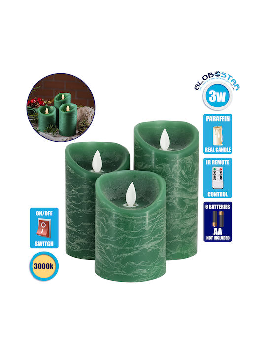 GloboStar Decorative Lamp Wax Polish Green 3pcs