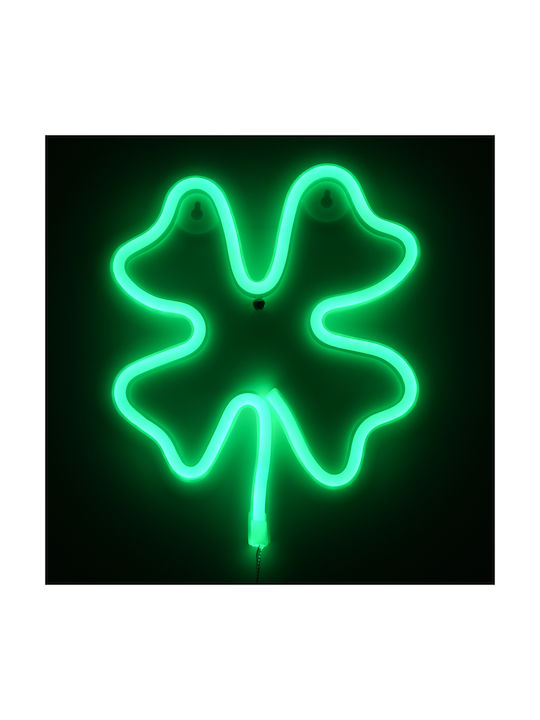 GloboStar Neon Διακοσμητικό Φωτιστικό Four Leaf Clover LED Φιγούρα