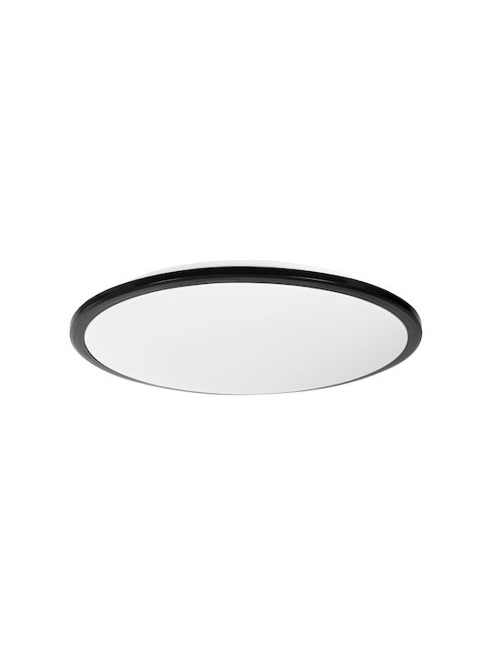 GloboStar Tuffin Deckenleuchte Montieren Badezimmer 48cm Schwarz mit Integrierter LED