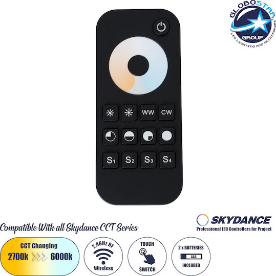 GloboStar R2 Skydance Ασύρματο Τηλεχειριστήριο Αφής RF Χειρός 71566