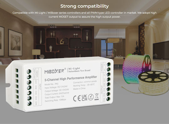 GloboStar PA5 Mi-Light Ασύρματο Ενισχυτής Σήματος IR 71429