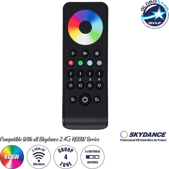 GloboStar RS4 Skydance Wireless RGBW and RGB Controller Touch RF Hand Tool 71563