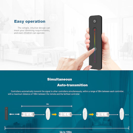 GloboStar R10 Skydance Wireless Remote Control Touch RF Hand Tool 71545