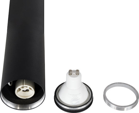GloboStar Duct Single Spot with Socket GU10 in Black Color