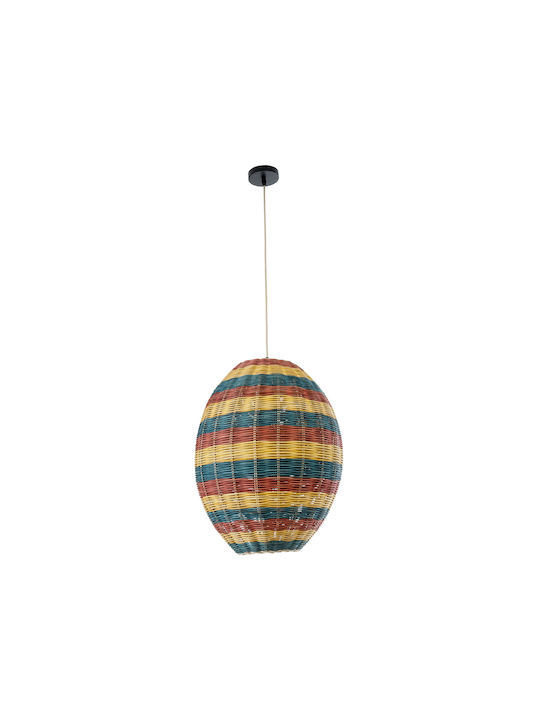 GloboStar Caballeros Hängelampe Bulb Boho Raster mit Fassung E27 40x50cm.
