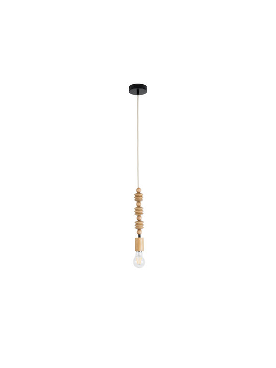 GloboStar Beads Pendant Light Beige with Socket E27 5cm