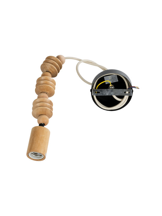 GloboStar Beads Pendant Light Beige with Socket E27 5cm