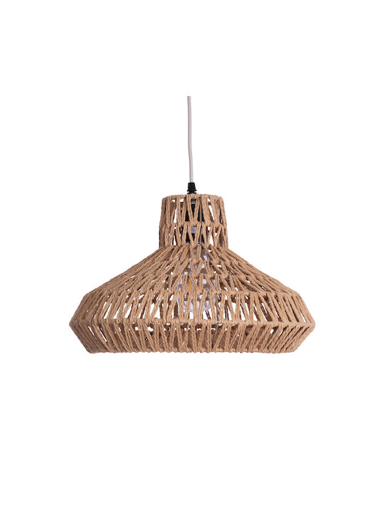 GloboStar Rayne Pendant Light Brown Boho with Rope for Socket E27 38x38x24cm