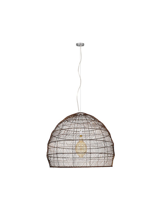 GloboStar Malibu Brown Boho Bell Pendant Ceiling Light with E27 Socket 97x100x86cm