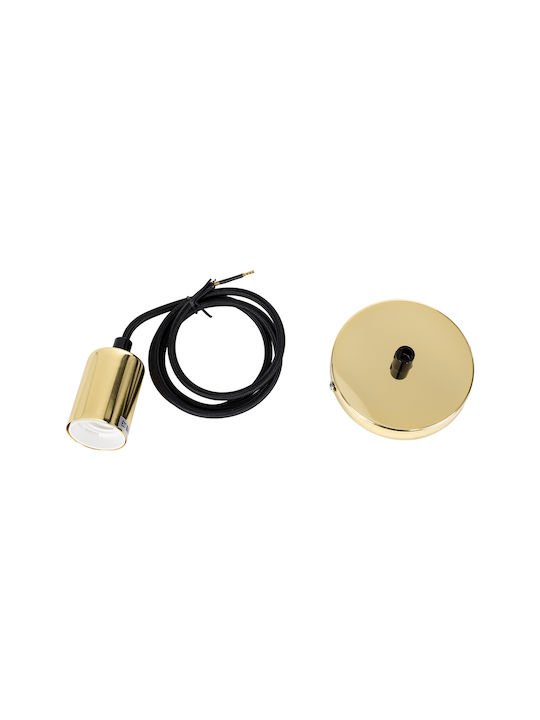 GloboStar Lumi Pendant Light Gold with Socket E27 10.5x118cm