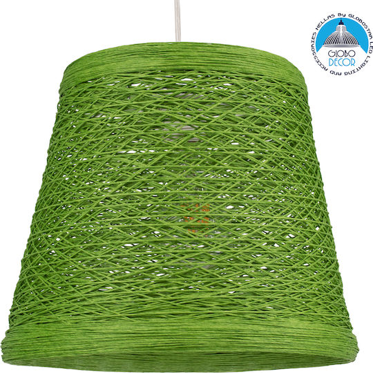 GloboStar Playroom Pendant Light Green with Rope for Socket E27 32x32x27cm