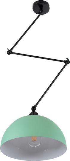 GloboStar Lotus Pendant Light Green Bell with Socket E27 30x21cm