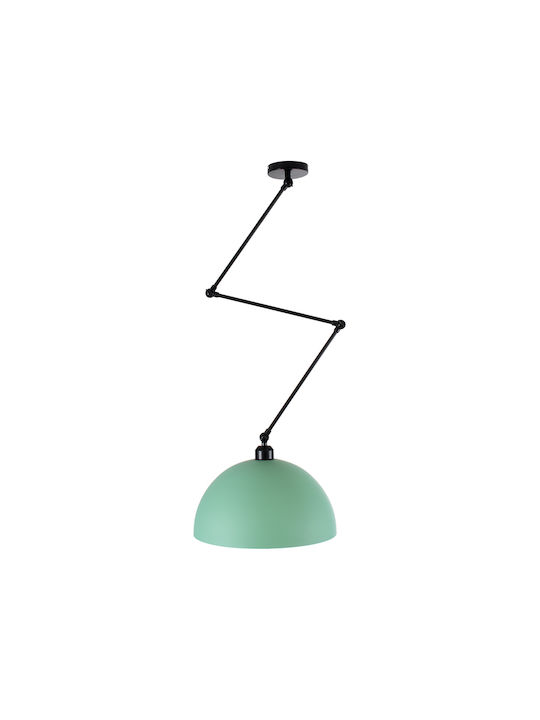 GloboStar Lotus Pendant Light Green Bell with Socket E27 30x21cm