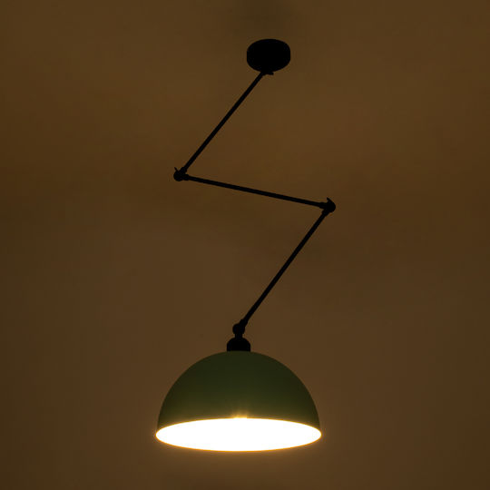 GloboStar Lotus Pendant Light Green Bell with Socket E27 30x21cm