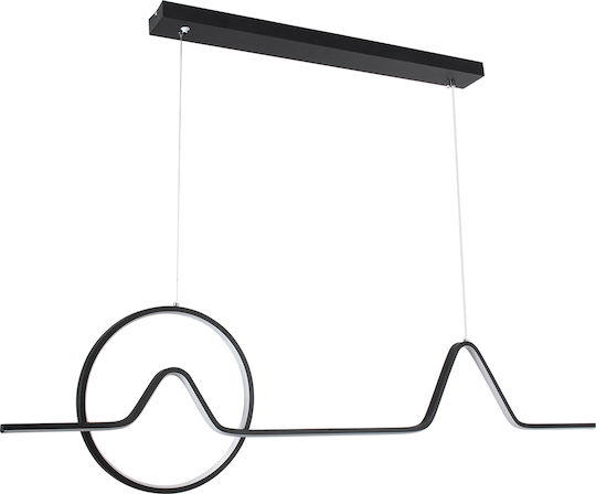 GloboStar Windy Deckenleuchte Schwarz LED mit Verstellbarem Weiß Licht Schiene 120x30x30cm