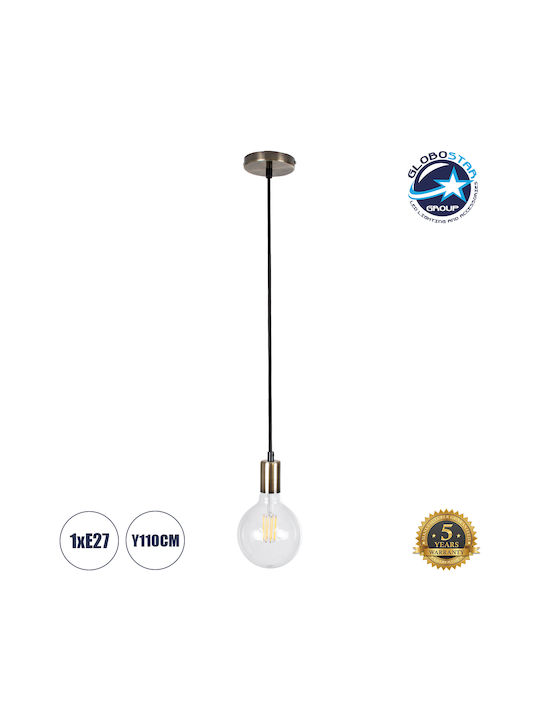 GloboStar Lumi Pendant Light Bronze with Socket E27 4x4x110cm