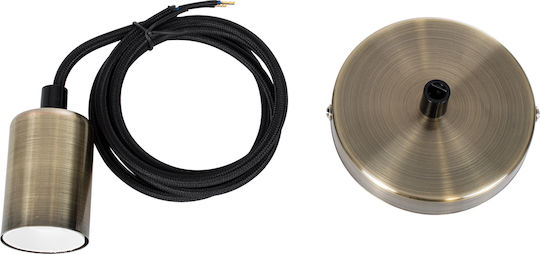 GloboStar Lumi Hängelampe Bronze mit Fassung E27 4x4x110cm.