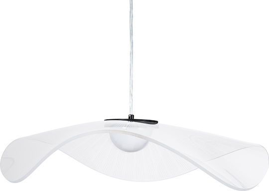 GloboStar Acrylica Висящо Таванно Осветително Тяло Черно LED с Регулируемо Бяло Светлина 66x66x15см