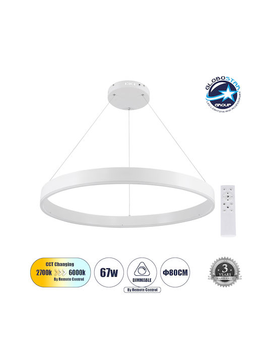 GloboStar Venom Pendant Light White 80x80cm