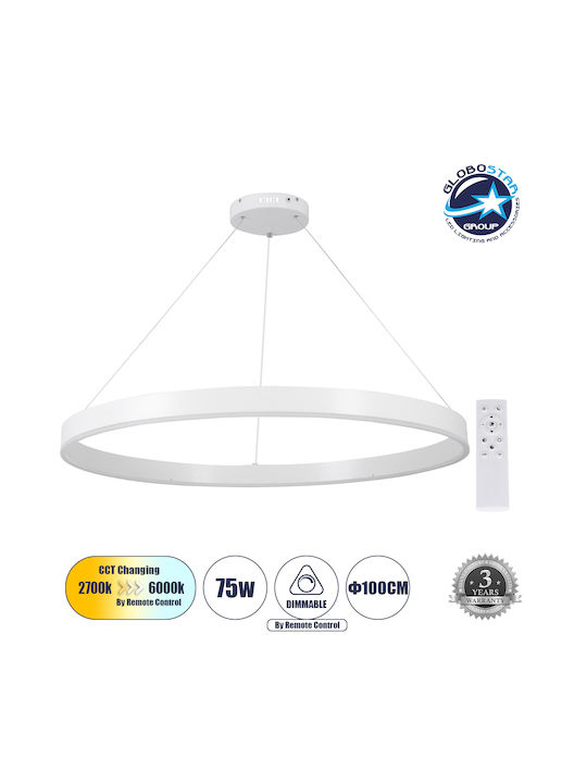 GloboStar Venom Pendant Light White 100x100cm