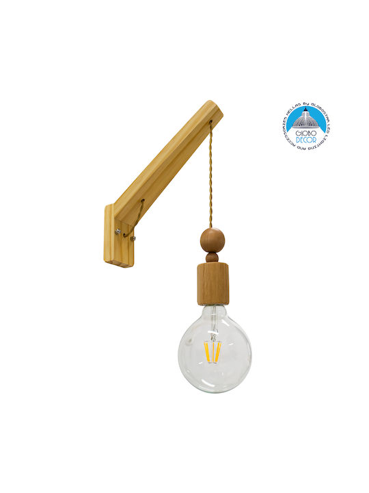 GloboStar Novo Vintage Wall Lamp with E27 Socket Beige 27x65x65cm