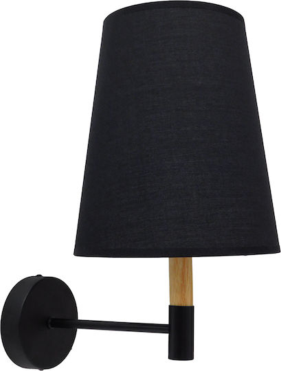 GloboStar Lydford Classic Wall Lamp with E27 Black 28x36cm