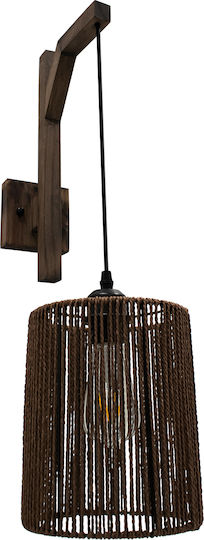 GloboStar Arti Vintage Lumină de Perete cu Soclu E27 Maro 18cm