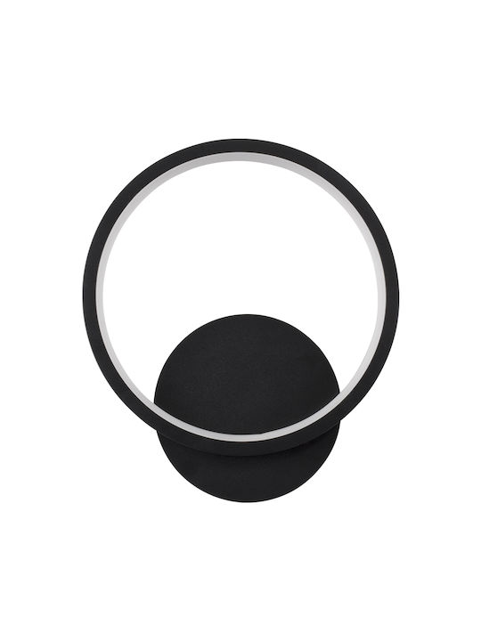 GloboStar Ted Modern Lamp Wall with Integrated LED and Adjustable White Light Black 20x23cm