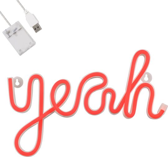 GloboStar Neon Διακοσμητικό Φωτιστικό Yeah LED