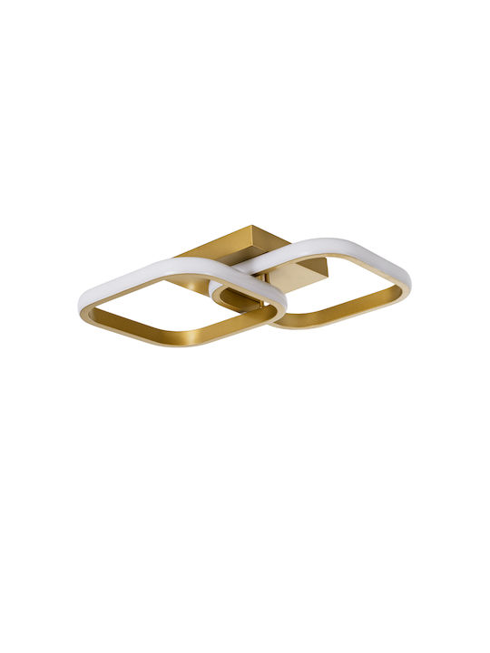 GloboStar Nora Ceiling Mount Light 24cm Gold with Integrated LED