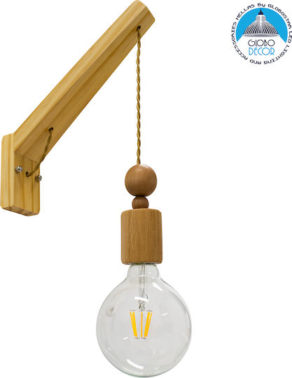 GloboStar Novo Vintage Lampa De Perete Cu Bază De Bec E27 Bej 27x65x65cm