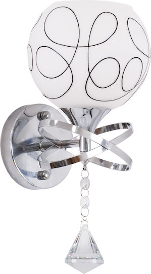 GloboStar Canter Modern Lumină de Perete cu Soclu E27 Transparent 14x30cm