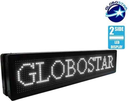 GloboStar Rolling LED Sign Double Sided Waterproof 104x20cm White