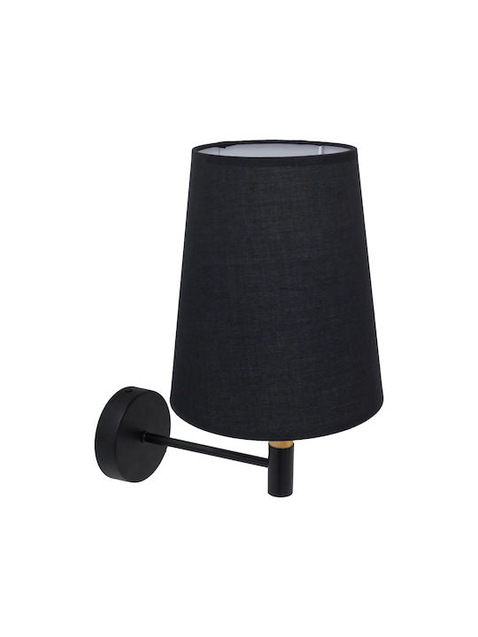 GloboStar Lydford Klassische Wandleuchte mit Lampenbirnensockel E27 Schwarz 28x36cm