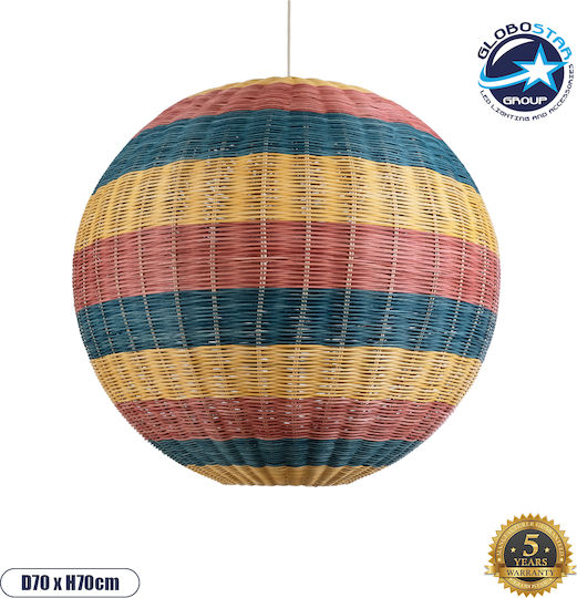 GloboStar Caballeros Blue Boho Grid Ceiling Light with E27 Socket 70x70x70cm