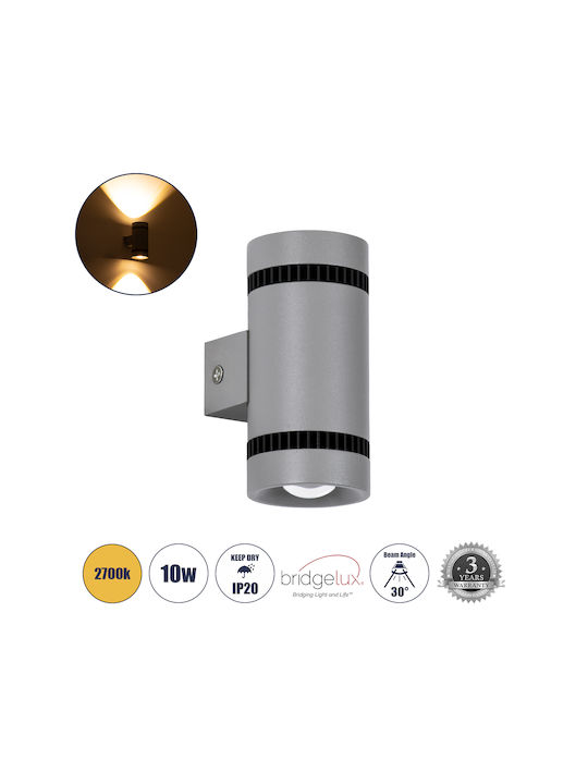 GloboStar Cannonal Wall-Mounted Outdoor Spot Light LED IP20 10W with Warm White Light Double Beam