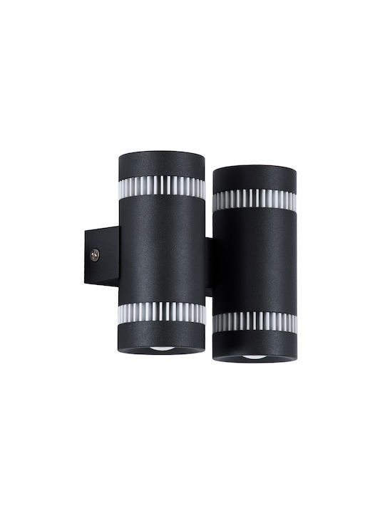 GloboStar Cannonal Wall-Mounted Outdoor Spot LED IP20 20W with Warm White Light Double Beam 12x6.5x11cm